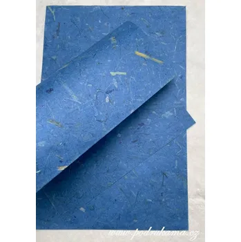 Umělecký papír Sapaimport Morušový papír Banán - tmavě modrý Velikost: 23x32 cm, balení 10 ks