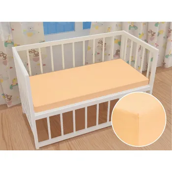 Prostěradlo Dětské jersey napínací prostěradlo do postýlky JR-004 Meruňkové 60 x 120 x 10 cm - do postýlky