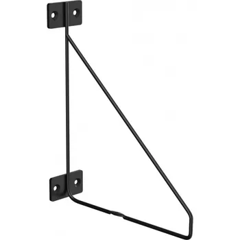Držák na polici Industriální konzole pod poličku černá - 166 mm