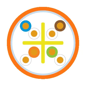 Síťový kabel SST-B2ca-500OR Kabel UTP, small diameter, AWG23, kat. 6A LSZH oranžový, B2ca,s1a,d1,a1, balení 500m