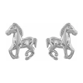 Náušnice Stříbrné náušnice koně