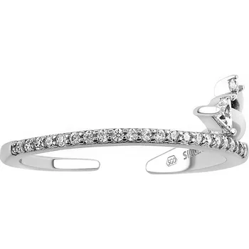 Prsten Otevřený stříbrný prsten Lilly s Brilliance Zirconia MSS176RW