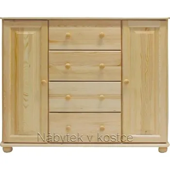 Komoda Komoda z masivu Šumava KN40 Barevné provedení: Dub tmavý - hl. 47 cm
