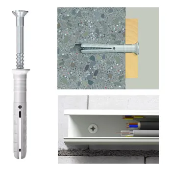 Hmoždinka Natloukací hmoždinka N-S - zápustný límec (N 8 x 80/40 S, nylon-pozink, 100 ks/bal / 100ks)