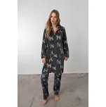 Dámský župan 17922-102 - Vamp šedá s potiskem S