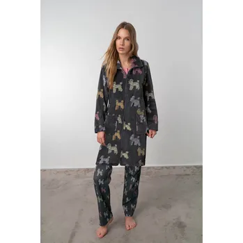 Dámský župan Dámský župan 17922-102 - Vamp šedá s potiskem S