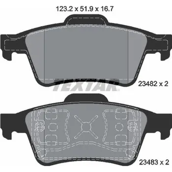 Brzdová destička Sada brzdových destiček, kotoučová brzda TEXTAR 2348202