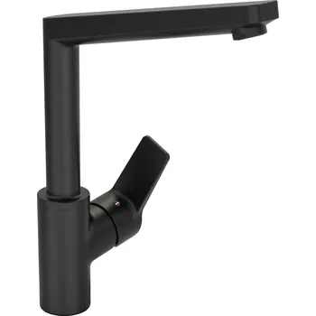 Vodovodní baterie Hansatwist Protec - páková dřezová baterie, černá 0920220333