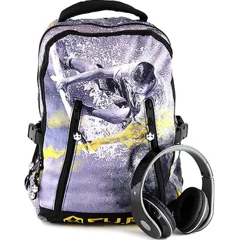 Městský batoh CU.BE CU.BE, 062343, studentský/školní batoh se sluchátky, 1 ks