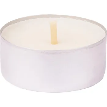 Svíčka AROMKA Přírodní vonná svíčka sójová, Květ Bavlny, Set 10 ks čajových svíček v plechu