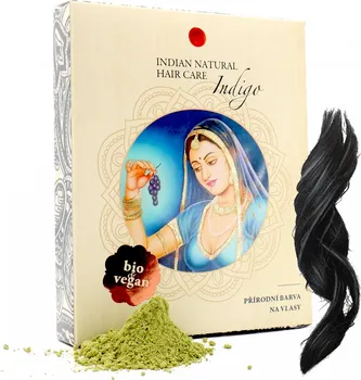 Barva na vlasy Indian Natural Hair Care Indigo 200 g hnědá až černá
