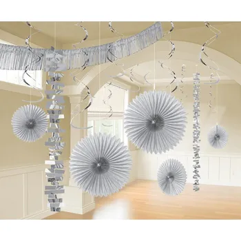 Party dekorace Dekorační sada - stříbrná