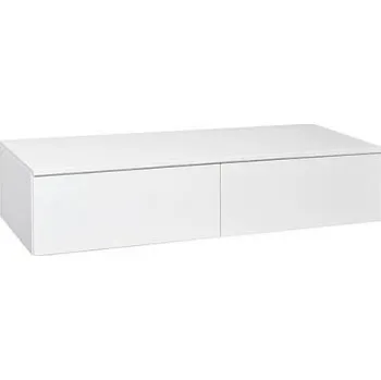 Koupelnový nábytek Krajcar PKG Push koupelnová skříňka 130 x 30 x 50 cm se dvěma výřezy bílá PKG130