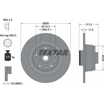 Brzdový kotouč Brzdový kotouč TEXTAR 92309003