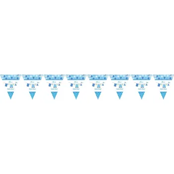 Praporková girlanda baby - modrá