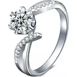 Royal Fashion stříbrný prsten HA-XJZ004-SILVER-MOISSANITE-ZIRCON Velikost: 7 (EU: 54-56)