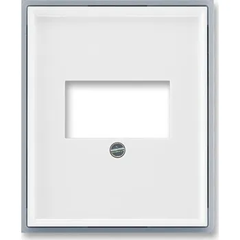 5014E-A00040 04 Kryt zásuvky reproduktorové, HDMI, USB, VGA nebo USB nabíječky, bílá/ledová šedá, ABB Element