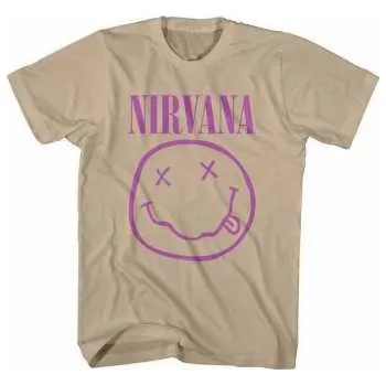 Pánské tričko Merch Nirvana: Nirvana Unisex T-shirt: Purple Smiley (xx-large) XXL