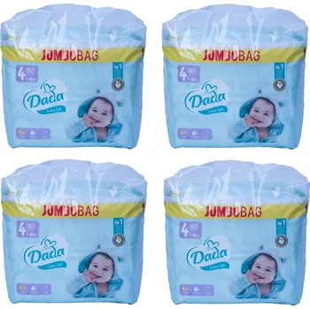 jednorázová plena 4x Dada JUMBOBAG extra soft 4 MAXI, 7-16kg, 82ks