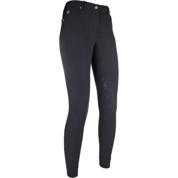 Jezdecké kalhoty HKM Rajtky LG Basic HKM, s gripem na kolenou, dámské, černé 34