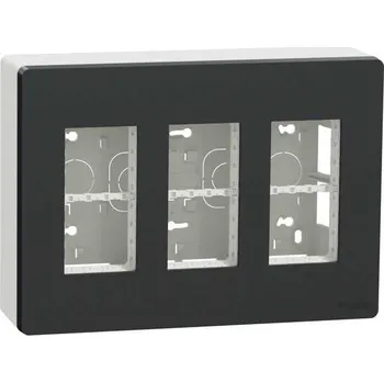 NU123454 Centrální jednotka 3x4 moduly vertikální povrchová, System+, Antracit, Schneider