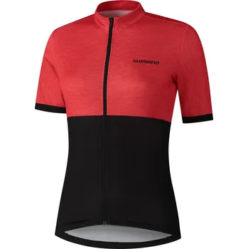 cyklistický dres SHIMANO W´s ELEMENT dres s krátkým rukávem, dámský, tea berry, XXL (SHIMANO W´s ELEMENT dres s krátkým rukávem, dámský, tea berry, XXL)