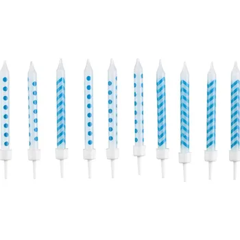 Dortová svíčka Dortové svíčky - modré vzory