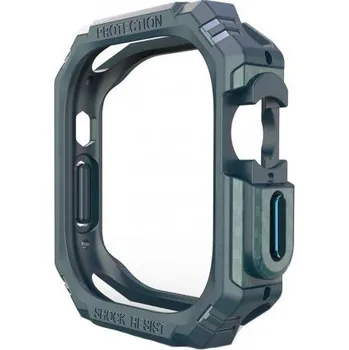 Pouzdro na mobilní telefon Odolné pouzdro se vzorem karbonových vláken pro Apple Watch Ultra 49mm - petrolejové