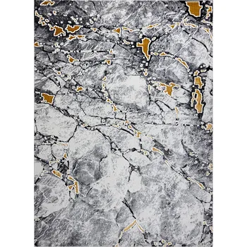 Koberec Dywany Łuszczów Kusový koberec Gloss 528A 58 3D mramor ivory/black Rozměry koberců: 80x150