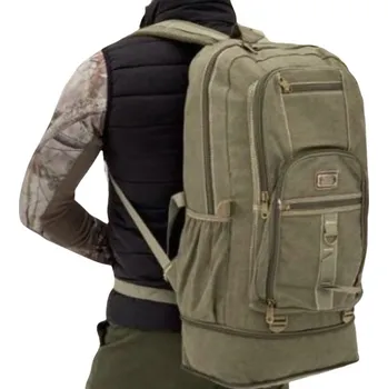 turistický batoh Vojenská krosna, batoh velký 65L černá