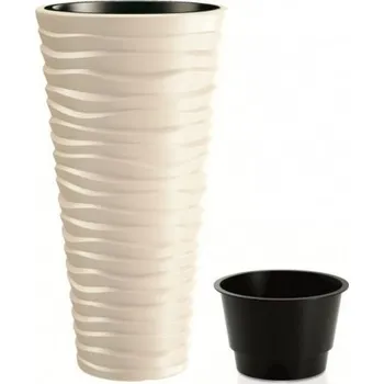 Prosperplast květináč SAND SLIM Bílá 39 cm