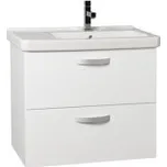 Krajcar KCP Cubito Praktik koupelnová skříňka s umyvadlem 75 x 65 x 45 cm odkládací plocha vlevo bílá 2KCP75