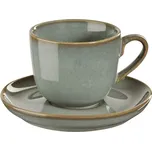 Šálek s podšálkem na cappuccino 230 ml SAISONS EUCALYPTUS ASA Selection - modrozelený modrá