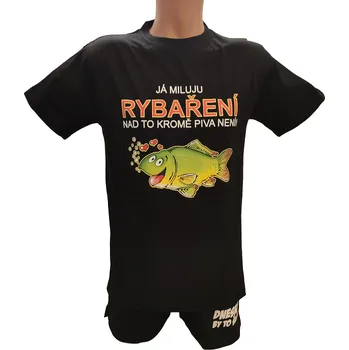 Pánské tričko Tričko - Já miluju rybaření Barva: Černá, L