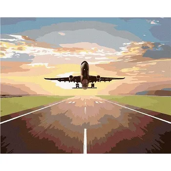 Malování podle čísel - Letíme, 50x40 cm, bez rámu a bez vypnutí plátna