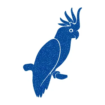 Samolepicí dekorace na vozidlo Papoušek 010 pravá kakadu (88 - Ultra Metalic modrá) SAMOLEPKA NA AUTO, NÁLEPKA, FÓLIE, POLEP, TUNING, VLASTNÍ TEXT, TISK, AUTOSAMOLEPKY.cz, POLEPY, OBRÁZEK, LOGO, 3D STICKERS
