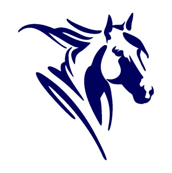 Samolepící dekorace SAMOLEPKA Kůň 097 pravá (23 - tmavě modrá) NA AUTO, NÁLEPKA, FÓLIE, POLEP, TUNING, VLASTNÍ TEXT, TISK, AUTOSAMOLEPKY.cz, POLEPY, OBRÁZEK, LOGO, SAMOLEPKY