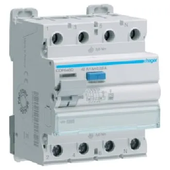 Jistič CDF640D Proudový chránič 4P, 40A, 30mA, 10kA, typ: F, Hager