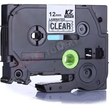 Počítačové příslušenství KOMPATIBILNÍ PÁSKA BROTHER TZ-131/TZe-131 PRŮHLEDNÁ/ČERNÁ TISK, 12mm