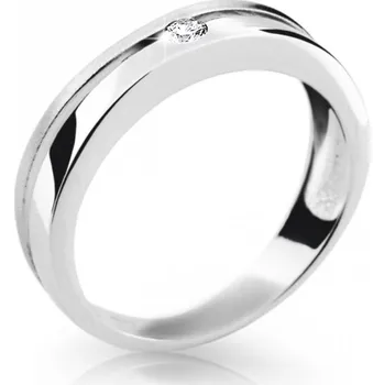 Prsten Zlatý zásnubní prsten DF1710 se zirkony