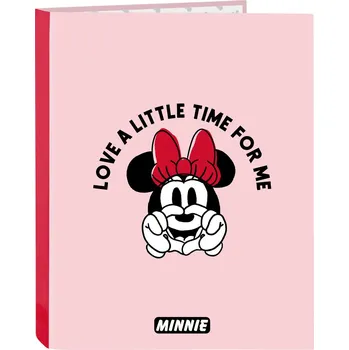 Set školních potřeb Kroužkový pořadač Minnie Mouse Me time Růžová A4 (26.5 x 33 x 4 cm)