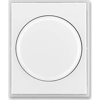 3294E-A00123 01 Kryt stmívače s otočným ovládáním s upevňovací maticí, bílá/ledová bílá, ABB Element, Time