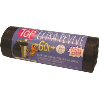 Pytle na odpadky Sáček do koše LDPE TOP 60L černý (10ks/role)
