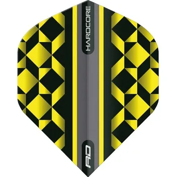 Příslušenství pro šipky Letky Red Dragon HARDCORE Radical Yellow & Black Geometric