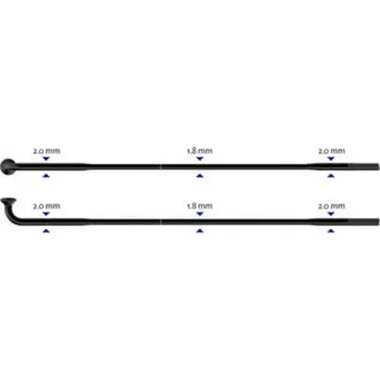 Zapletené kolo drát nerez Sapim Race 2-1,8-2 x 262mm černý