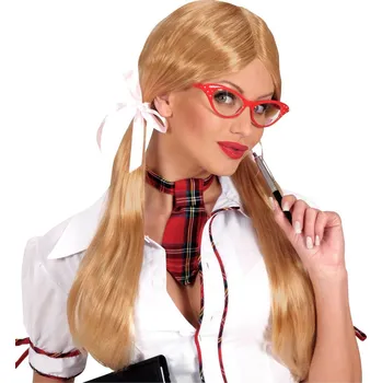 Karnevalová paruka Dámská blond paruka "školačka"