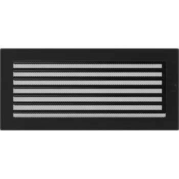 Větrací mřížka KRATKI krbová mřížka 17x37 černá s žaluzií