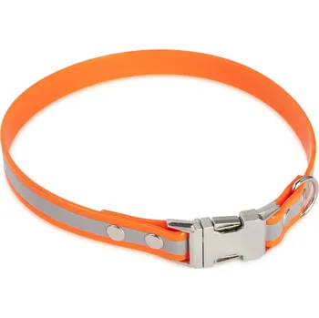 Obojek pro psa FIREDOG BioThane obojek Clip Reflect 19mm 41cm Barva: Oranžová