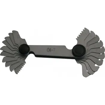 Závitová metrická šablona 0,4-7 mm, 20 listů Kmitex