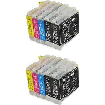 Počítačové příslušenství BIG PACK 2X BROTHER LC-970/1000 CMYK + 2X LC-970/1000 BK ZDARMA